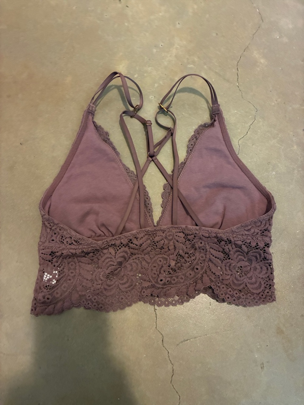 Lace Bralette in Dusty Mauve - Women Intimates - Picture 2 of 3